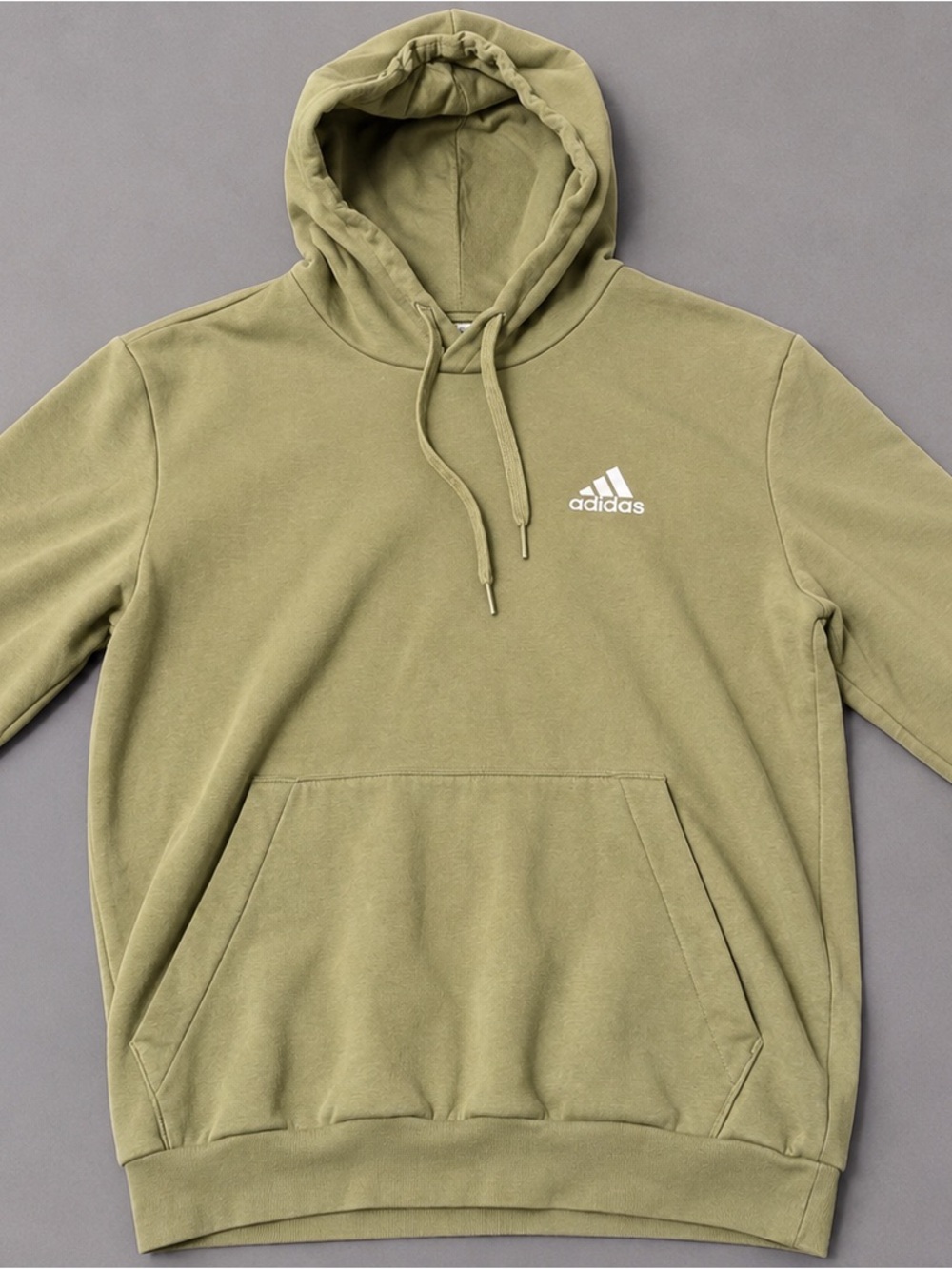 NWT Adidas Essentials FeelCozy Hoodie Men M Khaki Green